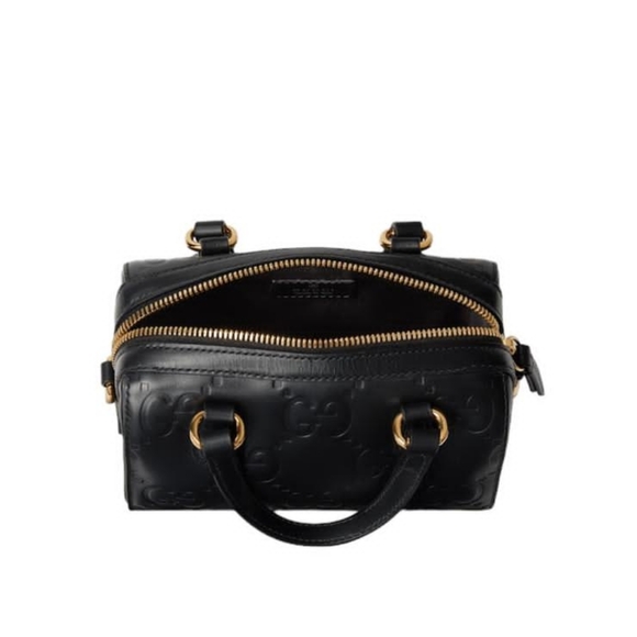 💯% Authentic GG SUPER MINI TOP HANDLE BAG - BLACK - Picture 4 of 7